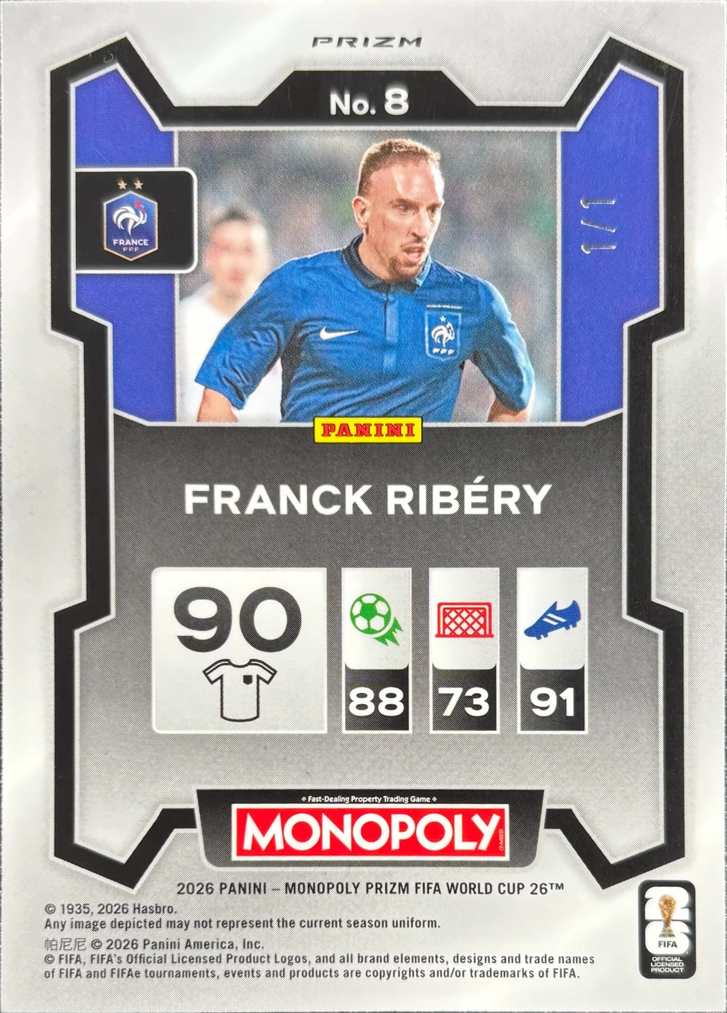 Franck Ribéry 2026 Monopoly Prizm FIFA World Cup