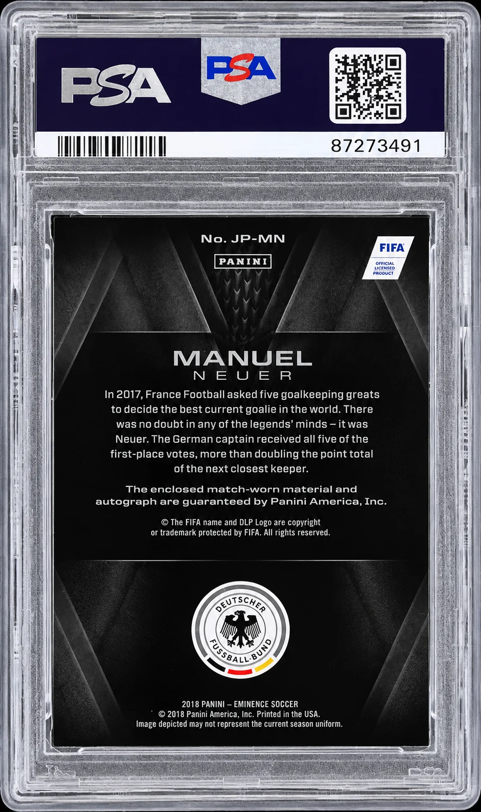 Manuel Neuer 2018 Eminence Soccer