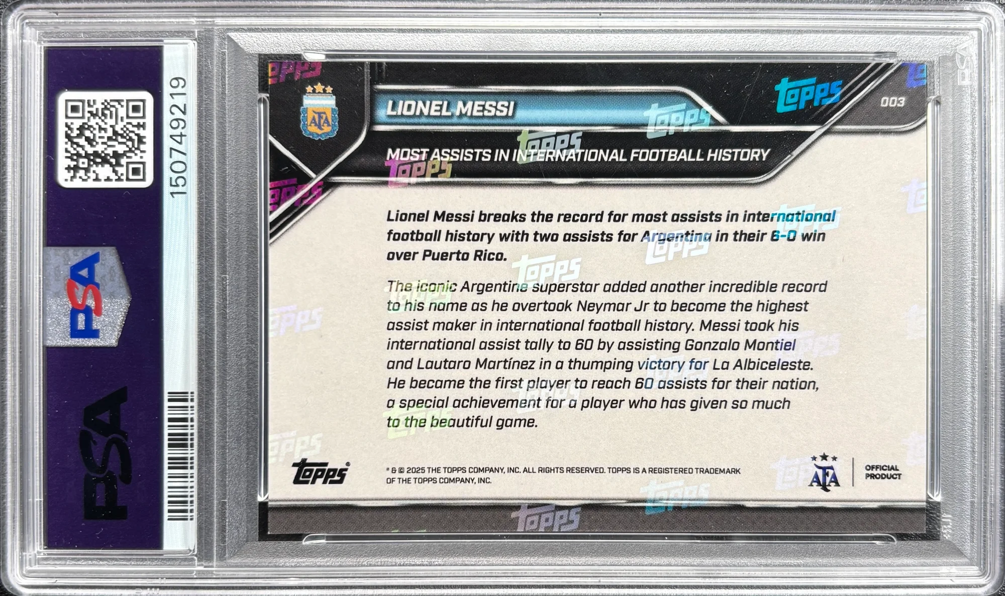 Lionel Messi 2025 Topps Now