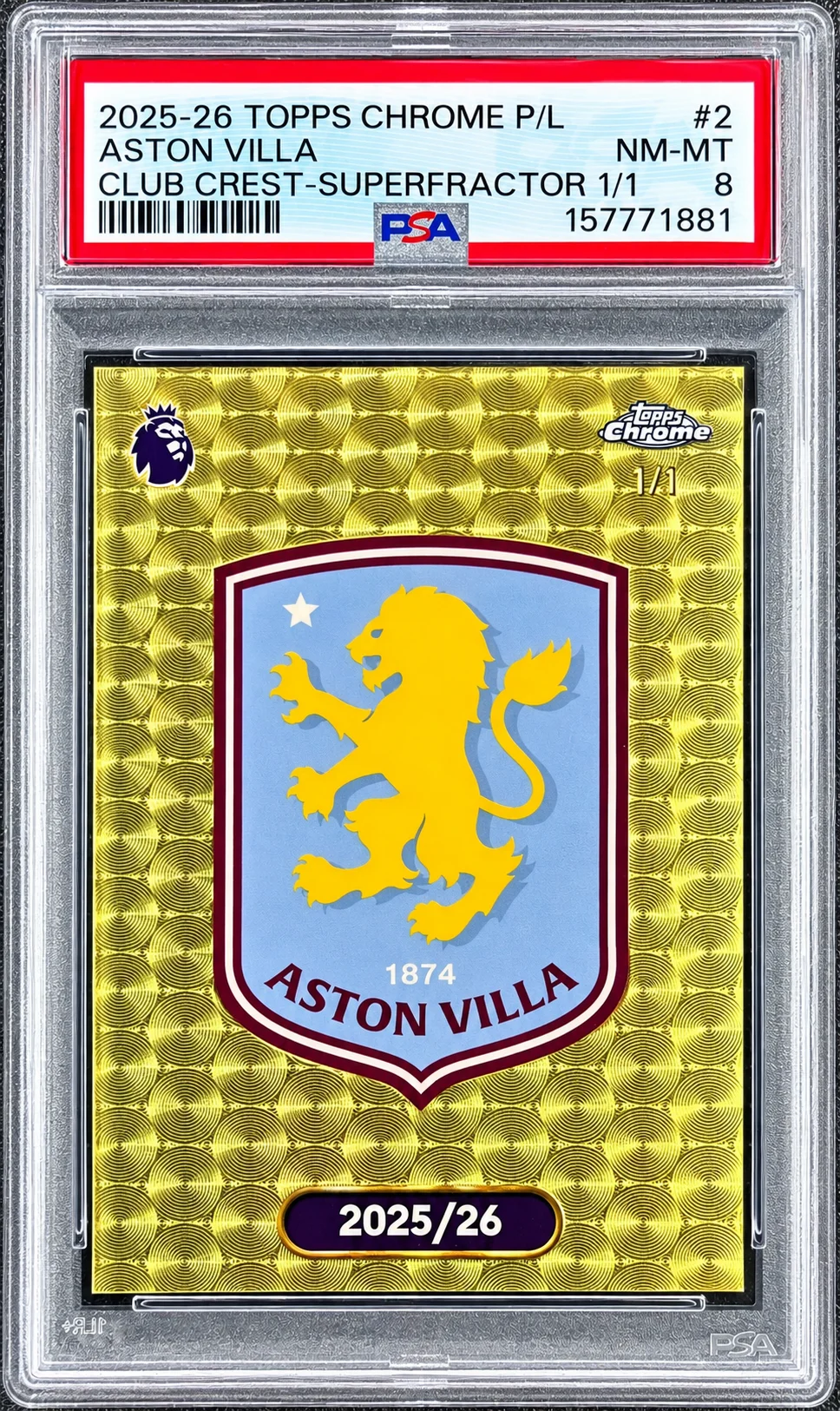 Aston Villa 2026 Topps Chrome Premier League