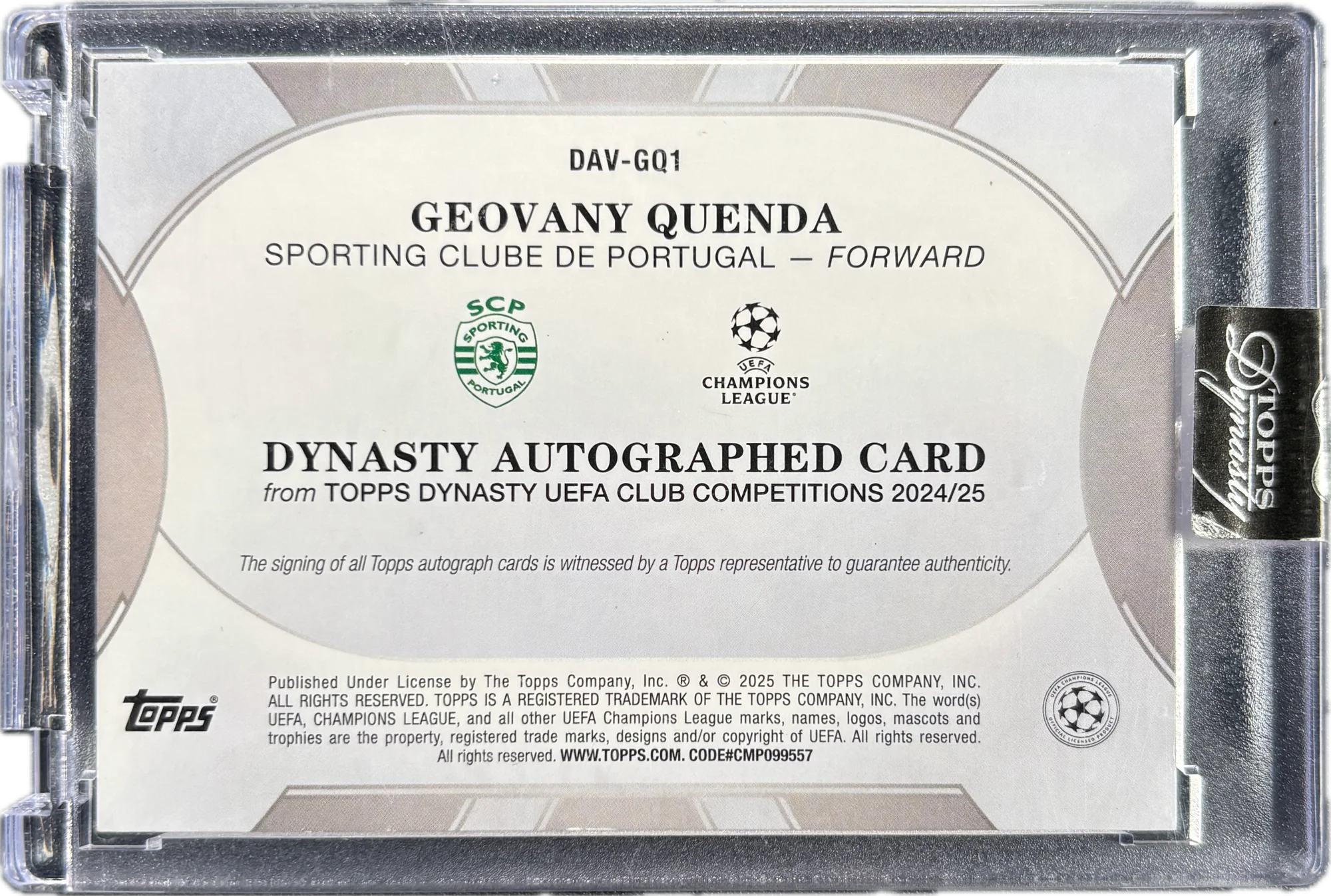 Geovany Quenda 2025 Dynasty UEFA Club Competitions