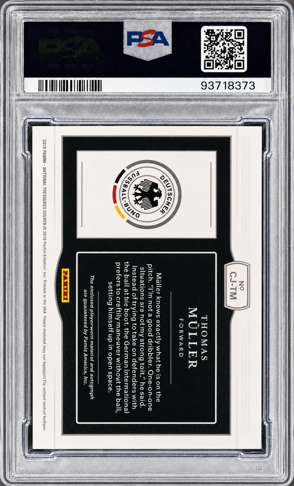 Thomas Müller 2018 National Treasures Soccer