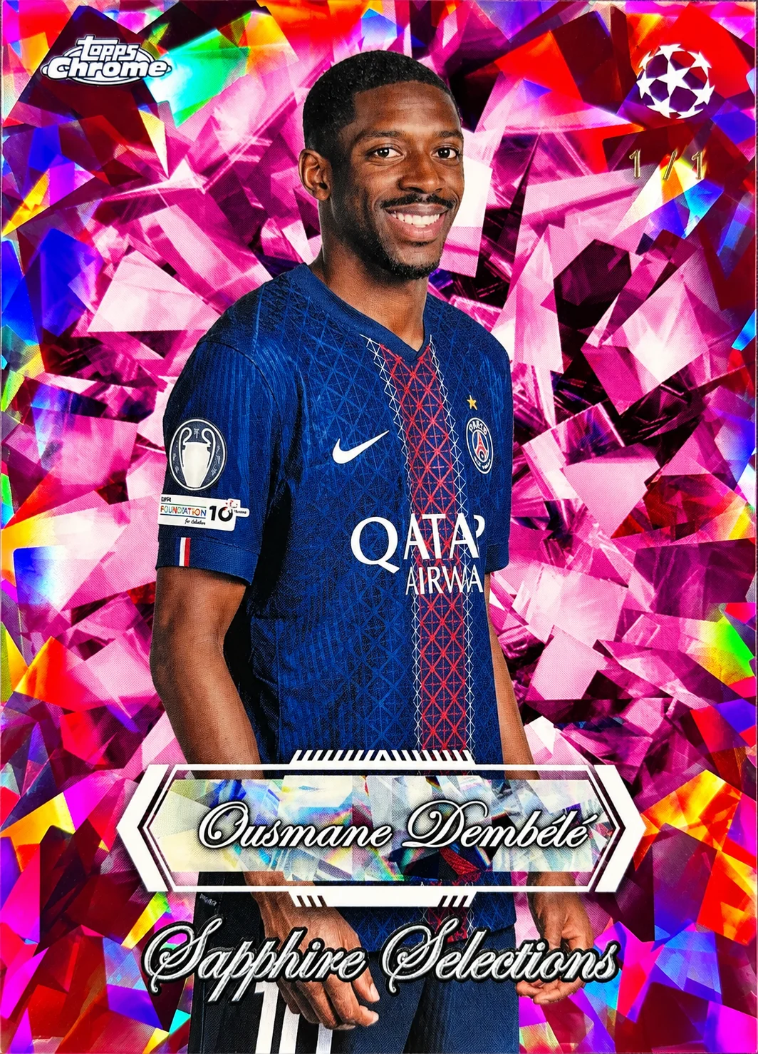 Ousmane Dembélé 2026 Topps Chrome Sapphire UEFA Club Competitions