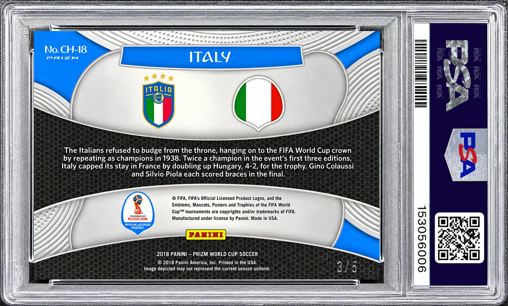 Italy 2018 Prizm World Cup Soccer