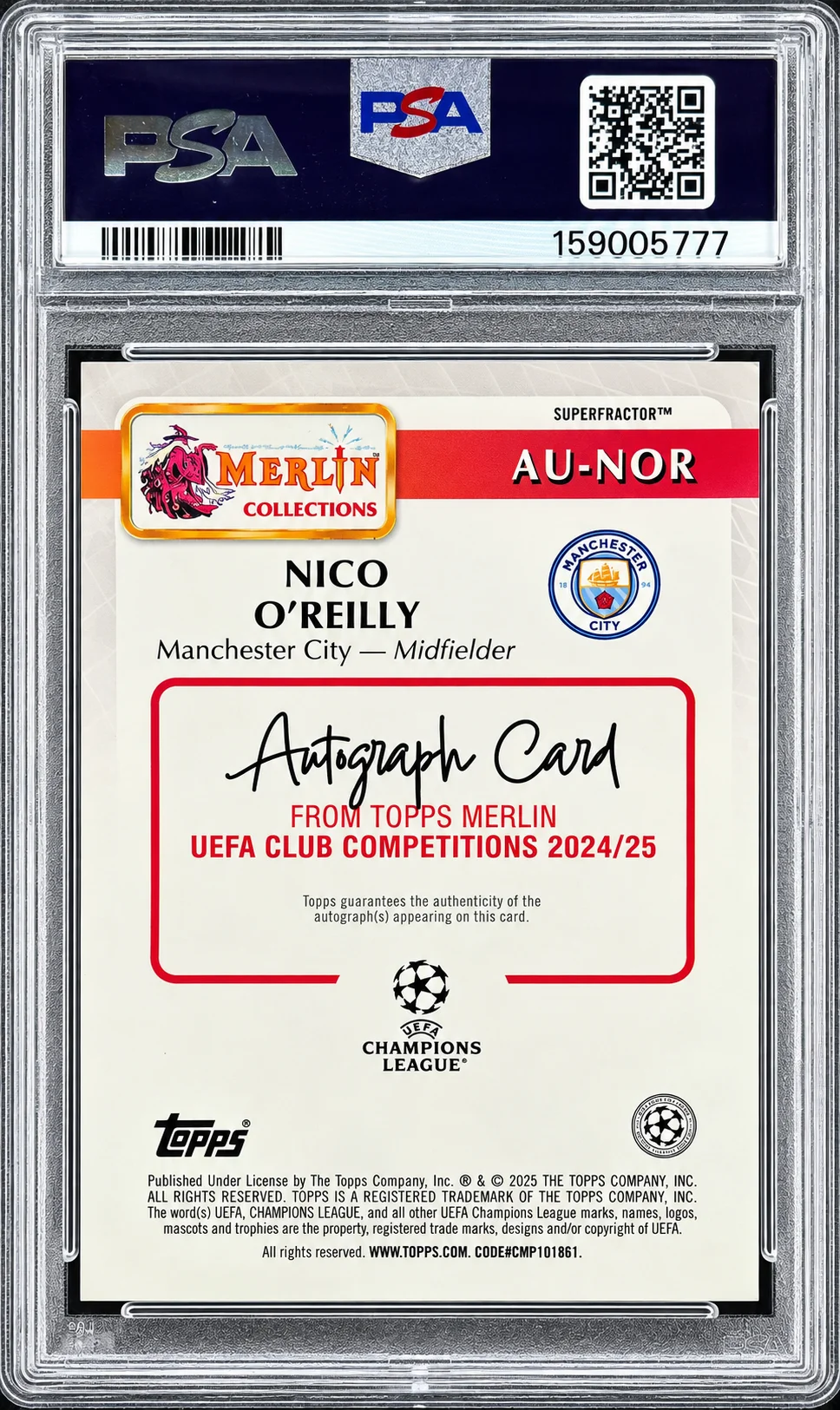 Nico O'Reilly 2025 Merlin UEFA Club Competitions