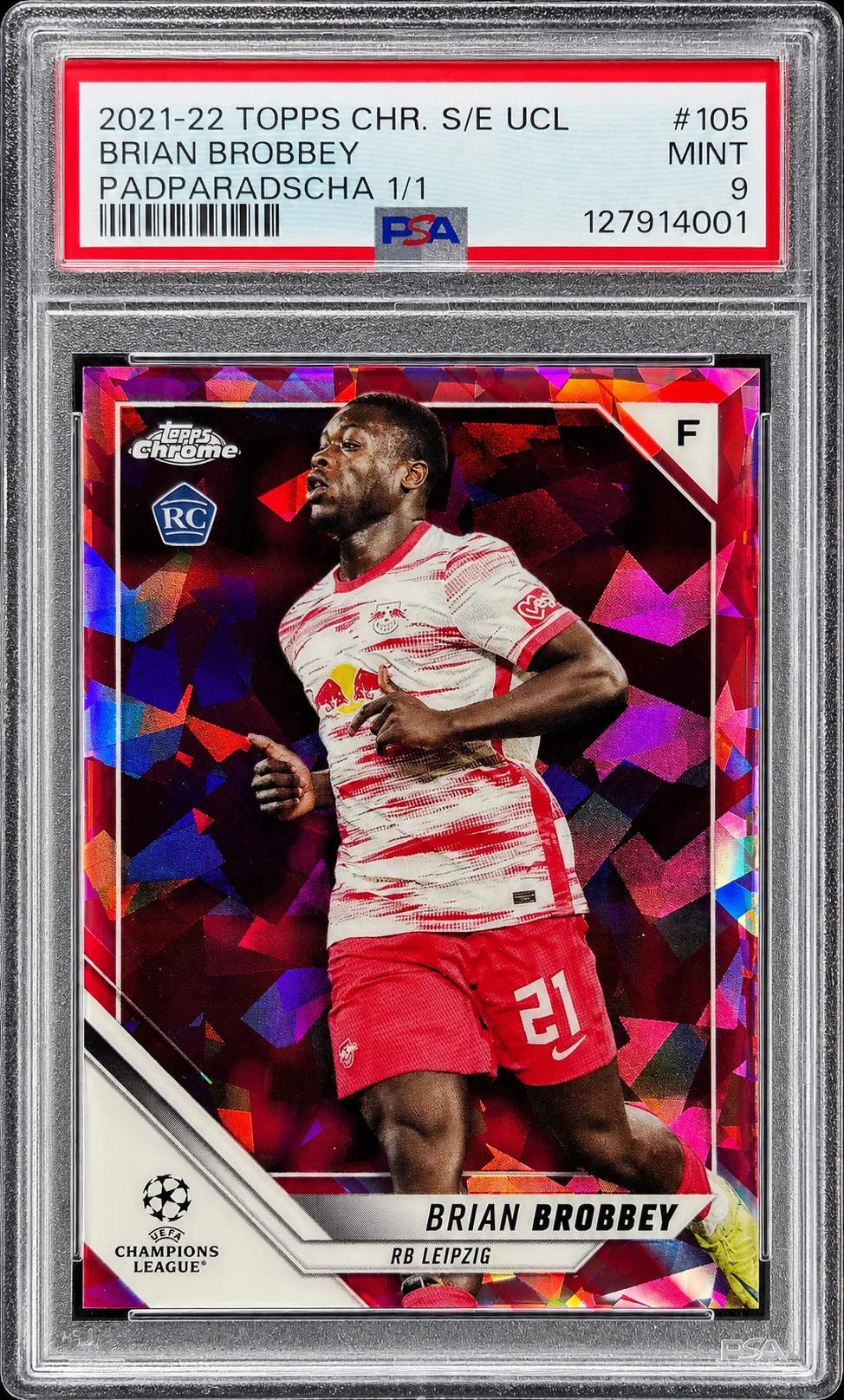 Brian Brobbey 2022 Chrome Sapphire Edition UEFA Champions League