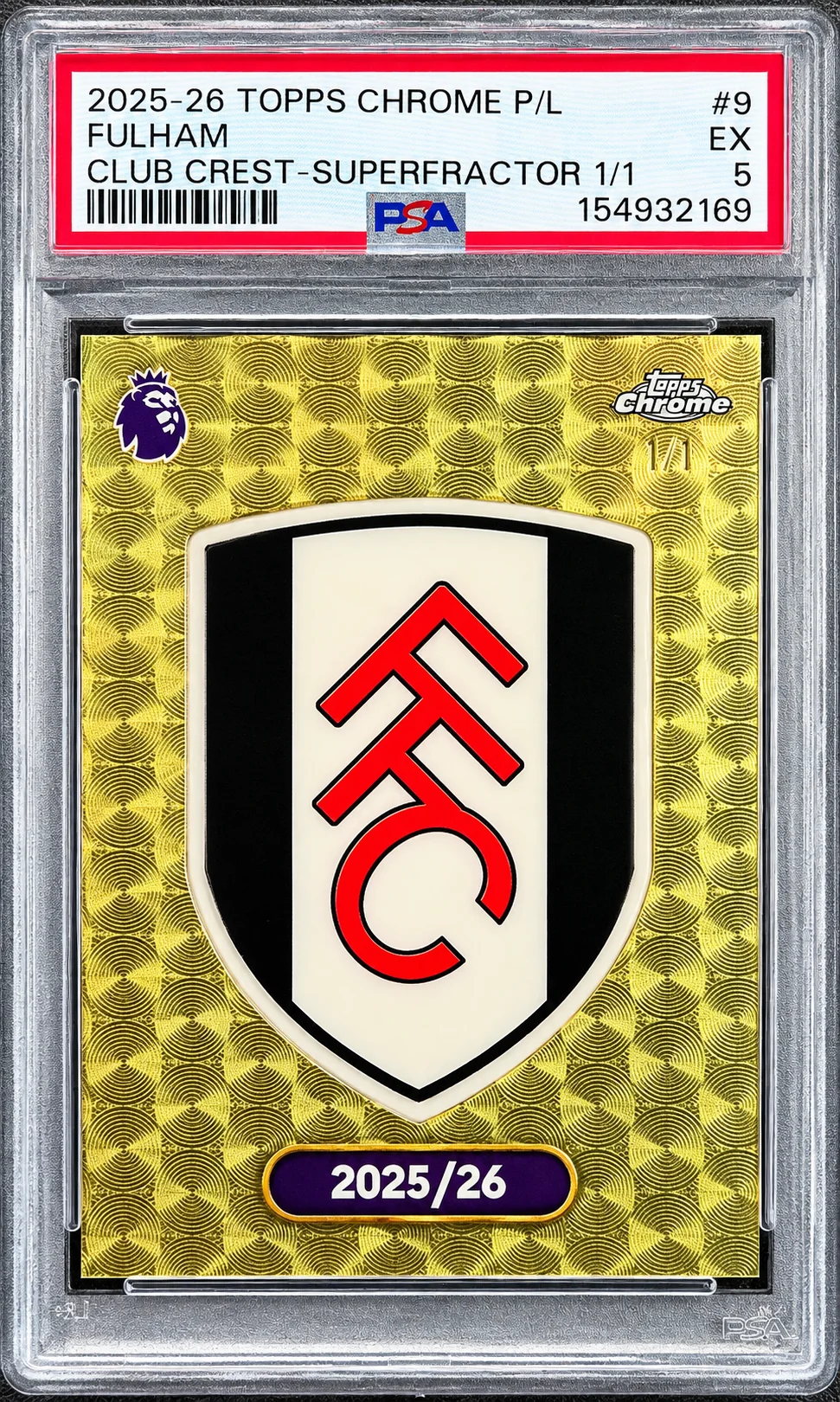 Fulham FC 2026 Topps Chrome Premier League Soccer