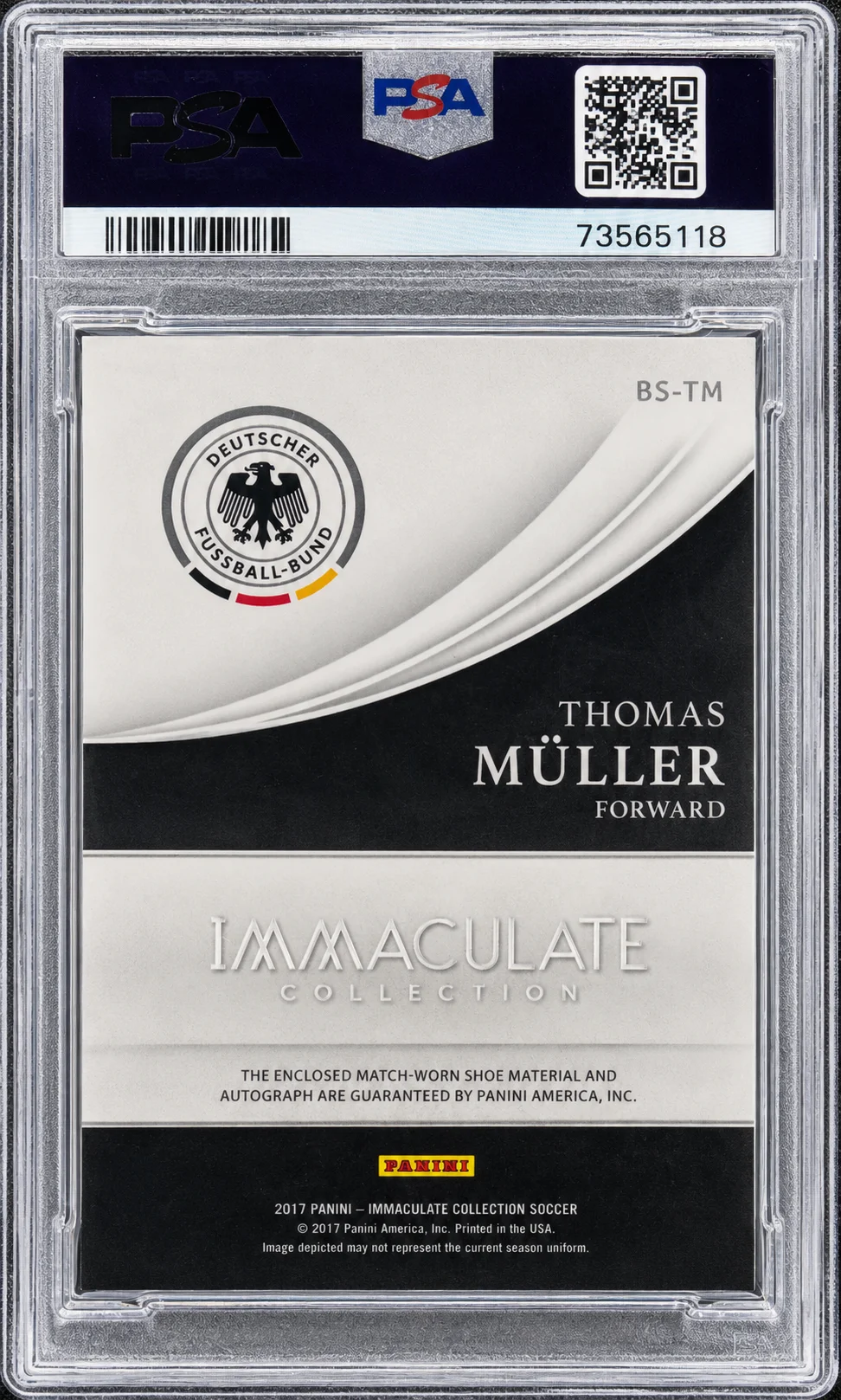 Thomas Müller 2017 Immaculate Collection Soccer