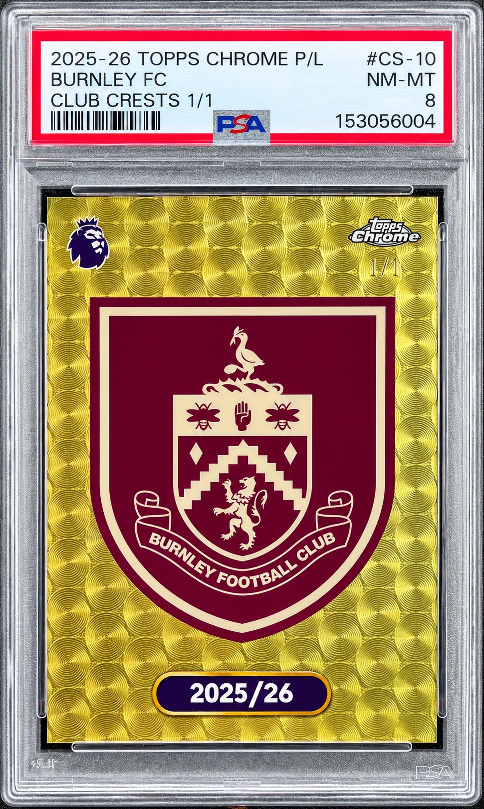 Burnley FC 2026 Topps Chrome Premier League Soccer