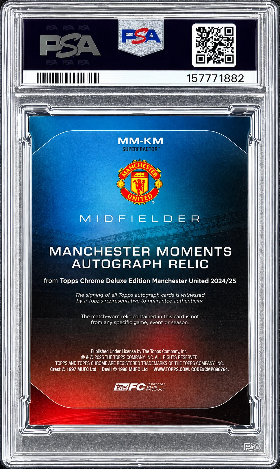 Kobbie Mainoo 2025 Topps Chrome Deluxe Edition Manchester United