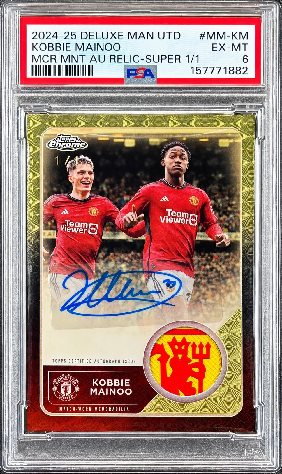 Kobbie Mainoo 2025 Topps Chrome Deluxe Edition Manchester United