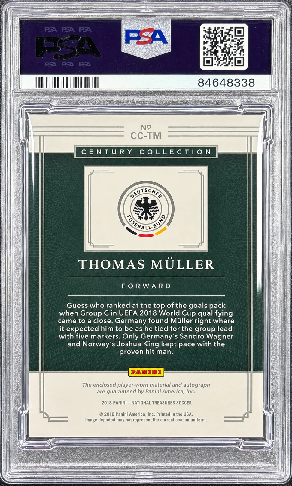 Thomas Müller 2018 National Treasures Soccer