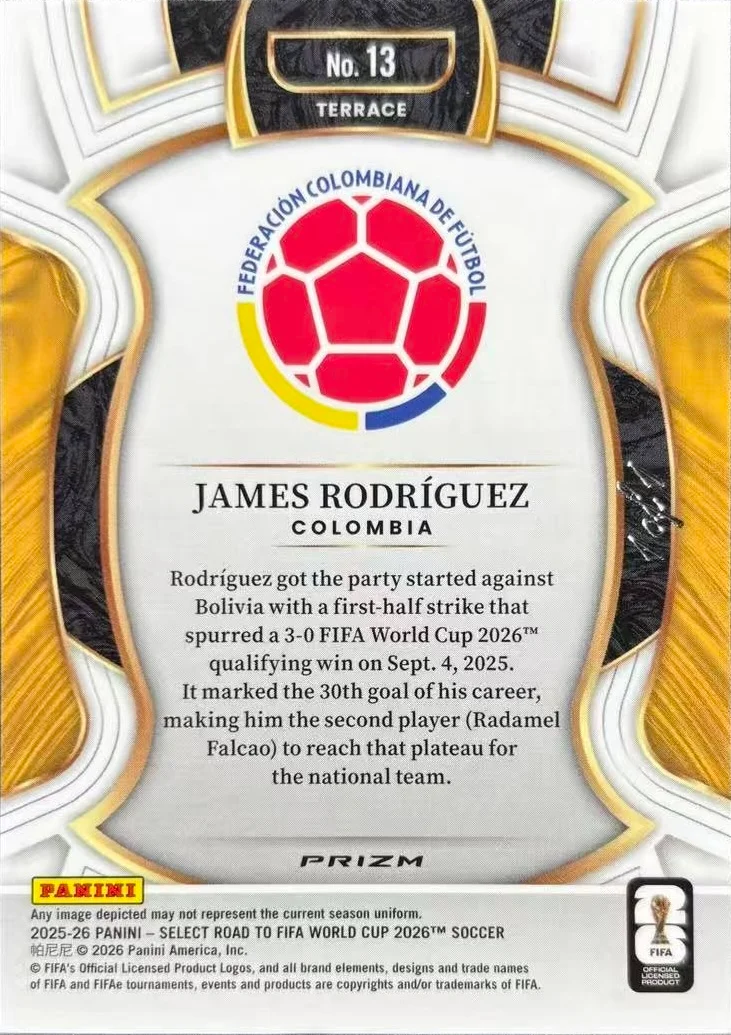 James Rodríguez 2026 Select Road to FIFA World Cup 2026 Soccer